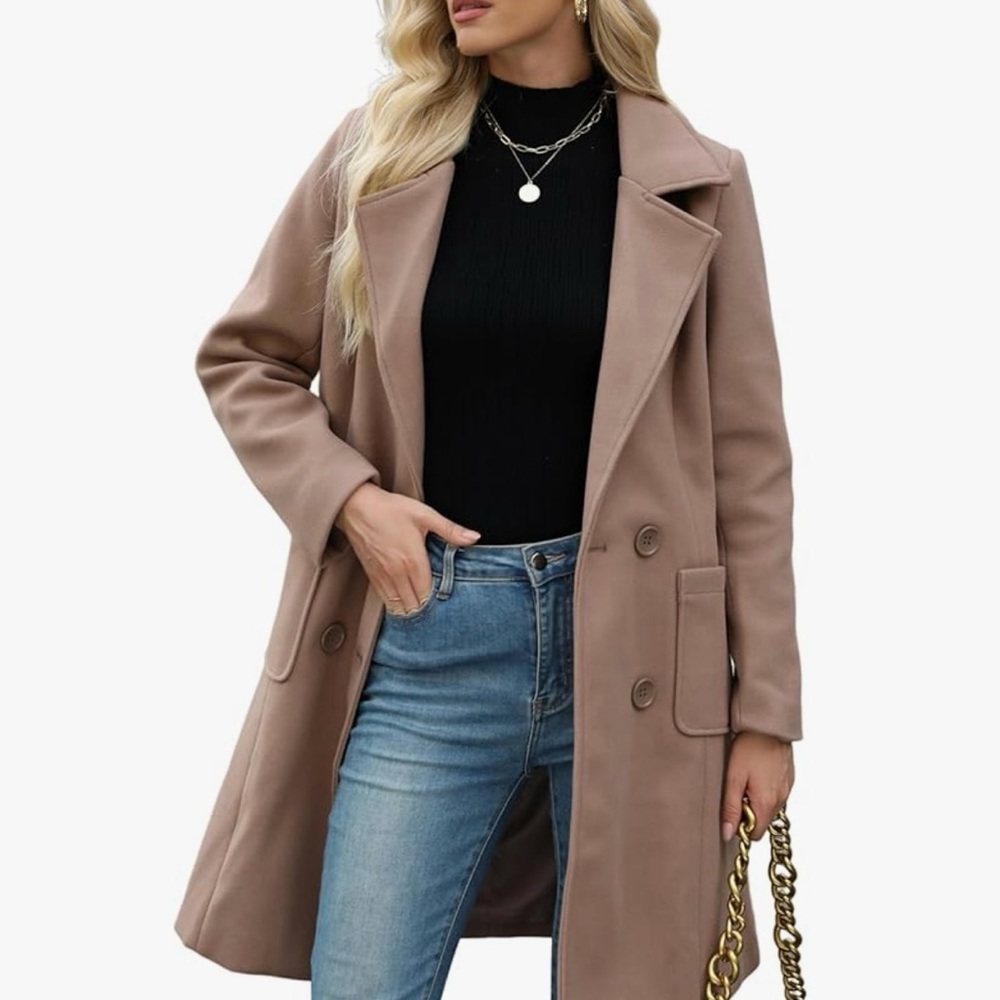 Women's Caramel Brown Peacoat